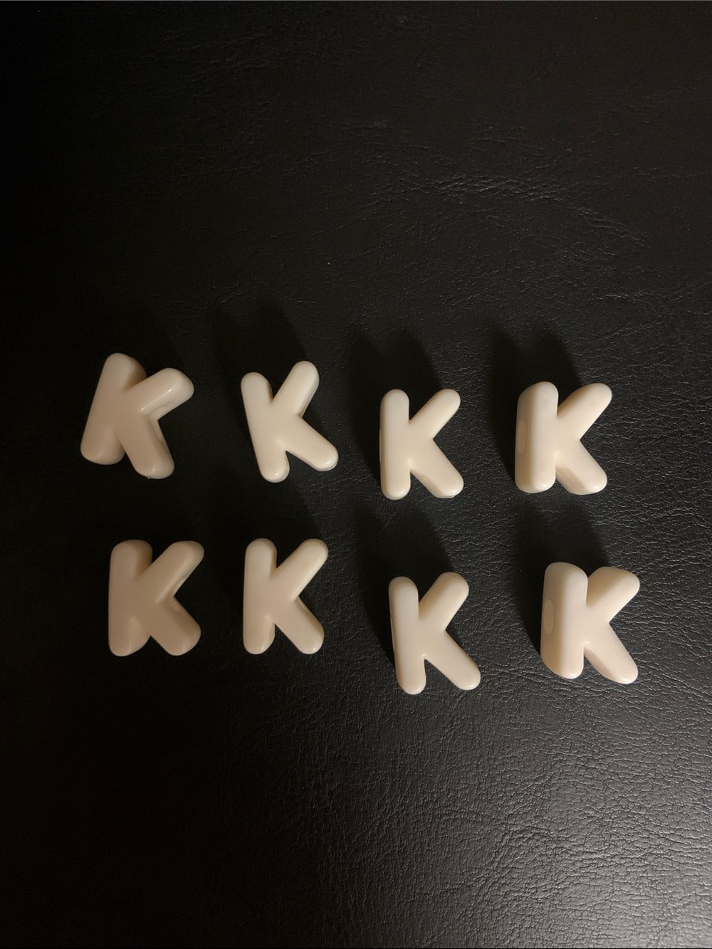 Kids Cream Letter 'K' Beads - 8-Pack